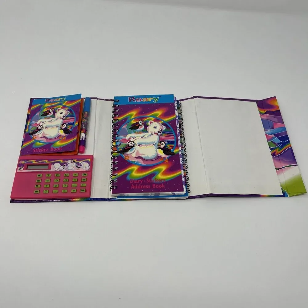Lisa Frank Diary Journal Ledger notebook penguin polar bear 90s vintage READ